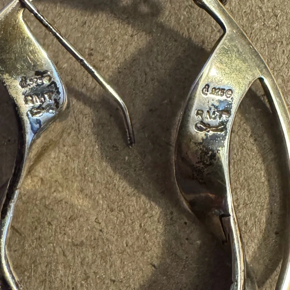Sterling Silver Dangle Earrings - Picture 2 of 2